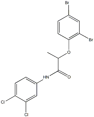 2-(2,4-dibromophenoxy)-N-(3,4-dichlorophenyl)propanamide 结构式