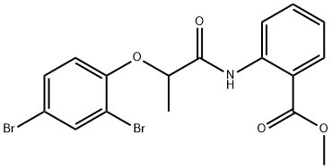 methyl2-{[2-(2,4-dibromophenoxy)propanoyl]amino}benzoate 结构式