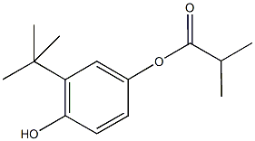 3-tert-butyl-4-hydroxyphenyl 2-methylpropanoate 结构式