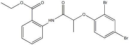 ethyl 2-{[2-(2,4-dibromophenoxy)propanoyl]amino}benzoate 结构式