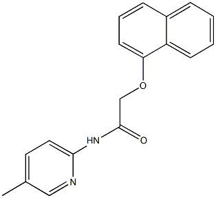 N-(5-methyl-2-pyridinyl)-2-(1-naphthyloxy)acetamide 结构式