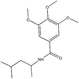 N-(1,3-dimethylbutyl)-3,4,5-trimethoxybenzamide 结构式