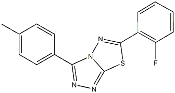 6-(2-fluorophenyl)-3-(4-methylphenyl)[1,2,4]triazolo[3,4-b][1,3,4]thiadiazole 结构式