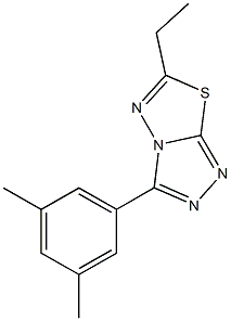 3-(3,5-dimethylphenyl)-6-ethyl[1,2,4]triazolo[3,4-b][1,3,4]thiadiazole 结构式