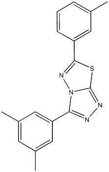 3-(3,5-dimethylphenyl)-6-(3-methylphenyl)[1,2,4]triazolo[3,4-b][1,3,4]thiadiazole 结构式