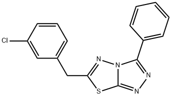 6-(3-chlorobenzyl)-3-phenyl[1,2,4]triazolo[3,4-b][1,3,4]thiadiazole 结构式