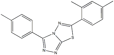 6-(2,4-dimethylphenyl)-3-(4-methylphenyl)[1,2,4]triazolo[3,4-b][1,3,4]thiadiazole 结构式