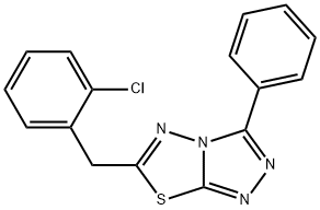 6-(2-chlorobenzyl)-3-phenyl[1,2,4]triazolo[3,4-b][1,3,4]thiadiazole 结构式