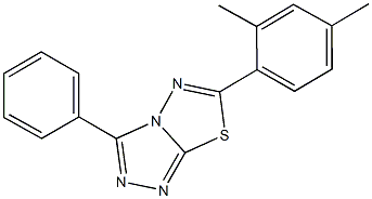 6-(2,4-dimethylphenyl)-3-phenyl[1,2,4]triazolo[3,4-b][1,3,4]thiadiazole 结构式