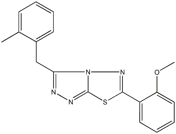 methyl2-[3-(2-methylbenzyl)[1,2,4]triazolo[3,4-b][1,3,4]thiadiazol-6-yl]phenylether 结构式