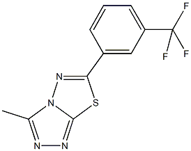 3-methyl-6-[3-(trifluoromethyl)phenyl][1,2,4]triazolo[3,4-b][1,3,4]thiadiazole 结构式