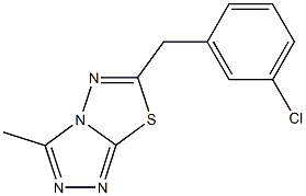 6-(3-chlorobenzyl)-3-methyl[1,2,4]triazolo[3,4-b][1,3,4]thiadiazole 结构式