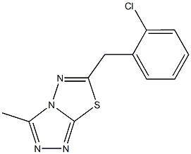 6-(2-chlorobenzyl)-3-methyl[1,2,4]triazolo[3,4-b][1,3,4]thiadiazole 结构式