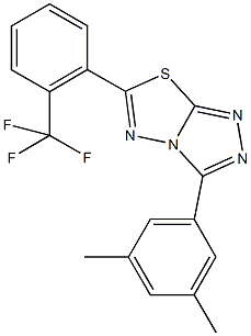 3-(3,5-dimethylphenyl)-6-[2-(trifluoromethyl)phenyl][1,2,4]triazolo[3,4-b][1,3,4]thiadiazole 结构式