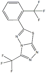 3-(trifluoromethyl)-6-[2-(trifluoromethyl)phenyl][1,2,4]triazolo[3,4-b][1,3,4]thiadiazole 结构式