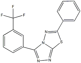 6-phenyl-3-[3-(trifluoromethyl)phenyl][1,2,4]triazolo[3,4-b][1,3,4]thiadiazole 结构式