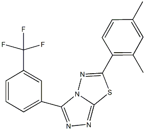 6-(2,4-dimethylphenyl)-3-[3-(trifluoromethyl)phenyl][1,2,4]triazolo[3,4-b][1,3,4]thiadiazole 结构式