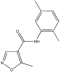 N-(2,5-dimethylphenyl)-5-methyl-4-isoxazolecarboxamide 结构式