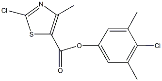 4-chloro-3,5-dimethylphenyl2-chloro-4-methyl-1,3-thiazole-5-carboxylate 结构式
