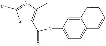 2-chloro-4-methyl-N-(2-naphthyl)-1,3-thiazole-5-carboxamide 结构式