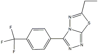 6-ethyl-3-[4-(trifluoromethyl)phenyl][1,2,4]triazolo[3,4-b][1,3,4]thiadiazole 结构式