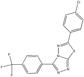 6-(4-chlorophenyl)-3-[4-(trifluoromethyl)phenyl][1,2,4]triazolo[3,4-b][1,3,4]thiadiazole 结构式