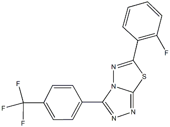 6-(2-fluorophenyl)-3-[4-(trifluoromethyl)phenyl][1,2,4]triazolo[3,4-b][1,3,4]thiadiazole 结构式