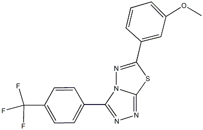 methyl 3-{3-[4-(trifluoromethyl)phenyl][1,2,4]triazolo[3,4-b][1,3,4]thiadiazol-6-yl}phenyl ether 结构式