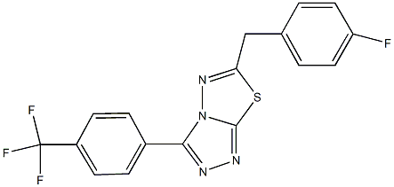 6-(4-fluorobenzyl)-3-[4-(trifluoromethyl)phenyl][1,2,4]triazolo[3,4-b][1,3,4]thiadiazole 结构式