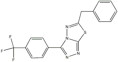 6-benzyl-3-[4-(trifluoromethyl)phenyl][1,2,4]triazolo[3,4-b][1,3,4]thiadiazole 结构式