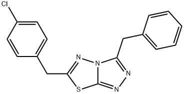 3-benzyl-6-(4-chlorobenzyl)[1,2,4]triazolo[3,4-b][1,3,4]thiadiazole 结构式