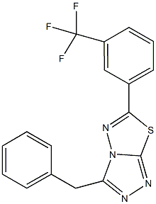 3-benzyl-6-[3-(trifluoromethyl)phenyl][1,2,4]triazolo[3,4-b][1,3,4]thiadiazole 结构式