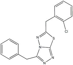 3-benzyl-6-(2-chlorobenzyl)[1,2,4]triazolo[3,4-b][1,3,4]thiadiazole 结构式