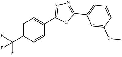 methyl 3-{5-[4-(trifluoromethyl)phenyl]-1,3,4-oxadiazol-2-yl}phenyl ether 结构式