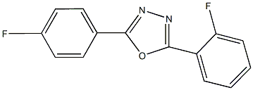 2-(2-fluorophenyl)-5-(4-fluorophenyl)-1,3,4-oxadiazole 结构式