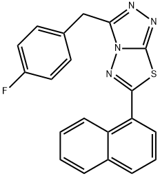 3-(4-fluorobenzyl)-6-(1-naphthyl)[1,2,4]triazolo[3,4-b][1,3,4]thiadiazole 结构式