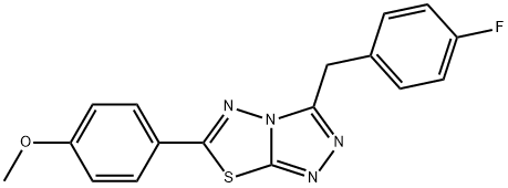 4-[3-(4-fluorobenzyl)[1,2,4]triazolo[3,4-b][1,3,4]thiadiazol-6-yl]phenyl methyl ether 结构式
