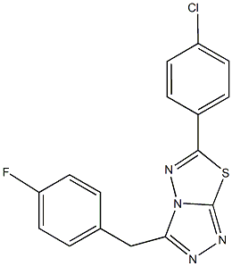 6-(4-chlorophenyl)-3-(4-fluorobenzyl)[1,2,4]triazolo[3,4-b][1,3,4]thiadiazole 结构式