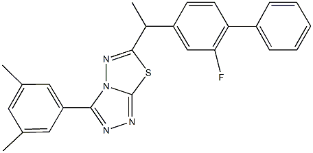3-(3,5-dimethylphenyl)-6-[1-(2-fluoro[1,1'-biphenyl]-4-yl)ethyl][1,2,4]triazolo[3,4-b][1,3,4]thiadiazole 结构式