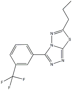 6-propyl-3-[3-(trifluoromethyl)phenyl][1,2,4]triazolo[3,4-b][1,3,4]thiadiazole 结构式