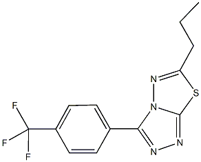 6-propyl-3-[4-(trifluoromethyl)phenyl][1,2,4]triazolo[3,4-b][1,3,4]thiadiazole 结构式