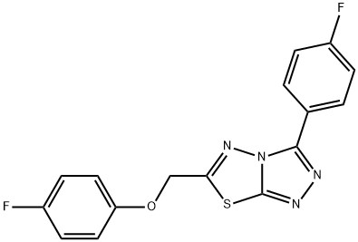 6-[(4-fluorophenoxy)methyl]-3-(4-fluorophenyl)[1,2,4]triazolo[3,4-b][1,3,4]thiadiazole 结构式