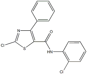 2-chloro-N-(2-chlorophenyl)-4-phenyl-1,3-thiazole-5-carboxamide 结构式