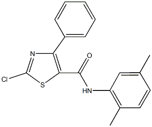 2-chloro-N-(2,5-dimethylphenyl)-4-phenyl-1,3-thiazole-5-carboxamide 结构式