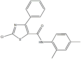 2-chloro-N-(2,4-dimethylphenyl)-4-phenyl-1,3-thiazole-5-carboxamide 结构式