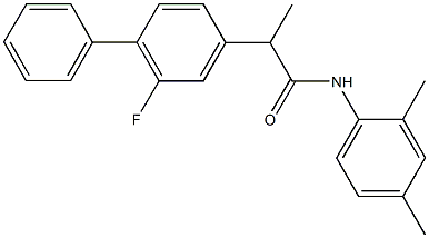 N-(2,4-dimethylphenyl)-2-(2-fluoro[1,1'-biphenyl]-4-yl)propanamide 结构式