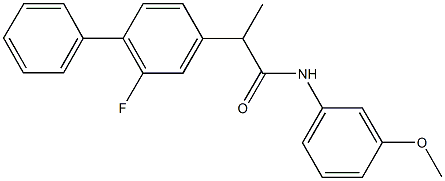 2-(2-fluoro[1,1'-biphenyl]-4-yl)-N-(3-methoxyphenyl)propanamide 结构式