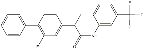 2-(2-fluoro[1,1'-biphenyl]-4-yl)-N-[3-(trifluoromethyl)phenyl]propanamide 结构式