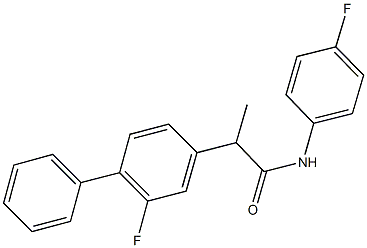 2-(2-fluoro[1,1'-biphenyl]-4-yl)-N-(4-fluorophenyl)propanamide 结构式