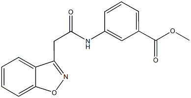 methyl 3-[(1,2-benzisoxazol-3-ylacetyl)amino]benzoate 结构式